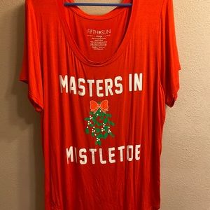 “Masters in mistletoe” T-shirt size xl